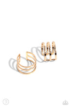 Load image into Gallery viewer, Metro Mashup - Gold Cuff Earrings