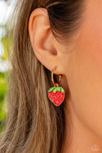 Load image into Gallery viewer, Fashionable Fruit - Gold Hoop Earrings