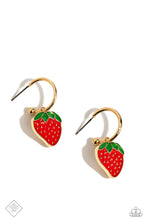 Load image into Gallery viewer, Fashionable Fruit - Gold Hoop Earrings