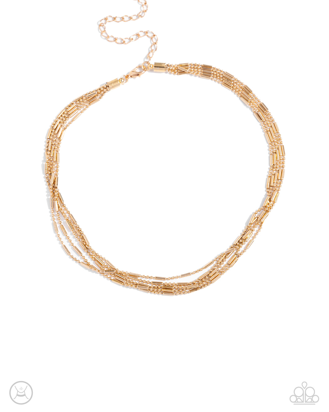 Monochromatic Marvel - Gold Choker Necklace