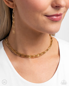 Monochromatic Marvel - Gold Choker Necklace