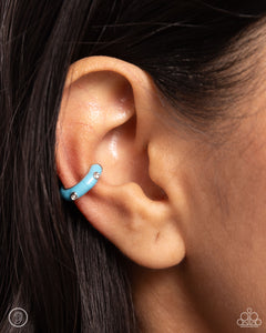 Coastal Color - Blue Cuff Earrings