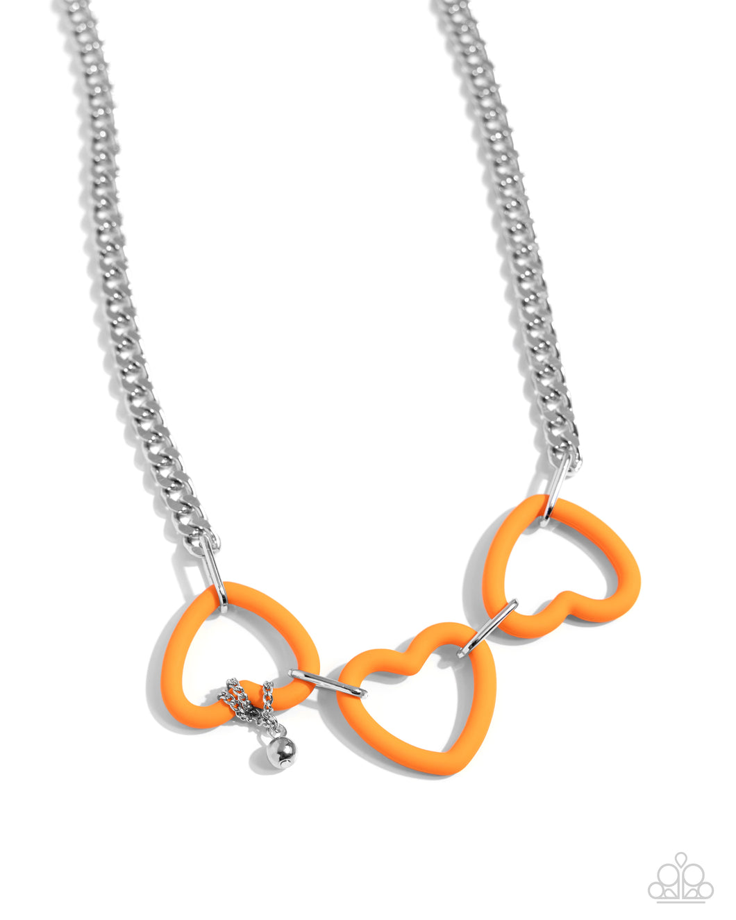 Heart Homage - Orange Necklace