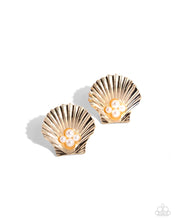 Load image into Gallery viewer, Oyster Opulence - Gold Post Earrings