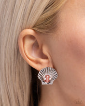 Load image into Gallery viewer, Oyster Opulence - Orange Post Earrings