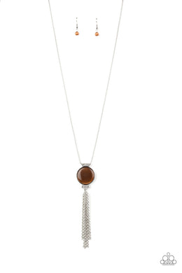 Happy As Can BEAM - Brown Necklace