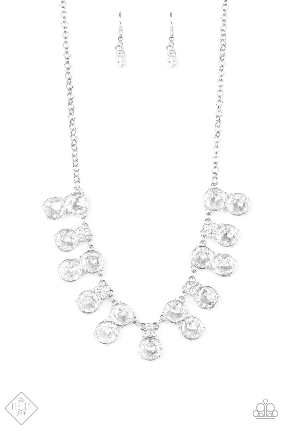 Top Dollar Twinkle - White Necklace