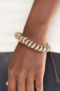 Island Hopper - Brown Sliding Knot Bracelet