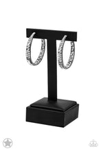 Load image into Gallery viewer, GLITZY By Association - Gunmetal Hoop Earrings