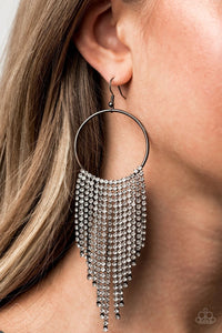 Streamlined Shimmer - Black Gunmetal Earrings