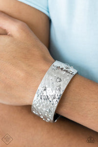 Across the Constellations - White Hinged Bracelet