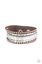 Load image into Gallery viewer, Rock Star Rocker - Brown Adjustable Snap Closure Bracelet