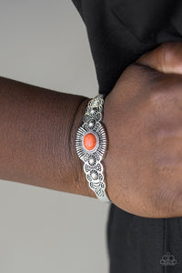 Wide Open Mesas - Orange Cuff Bracelet