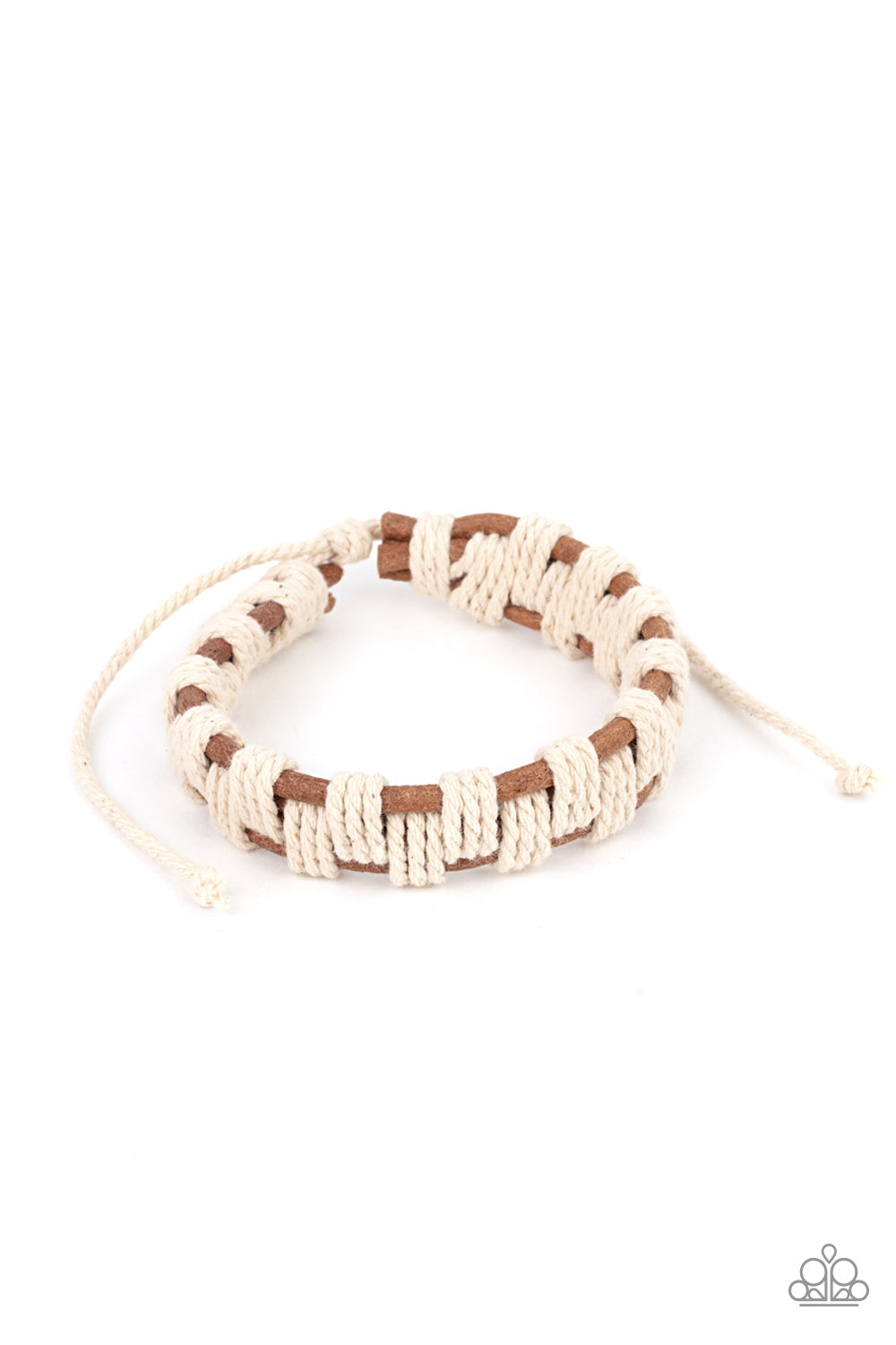 Rustic Terrain - Brown Sliding Knot Bracelet