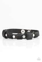 Load image into Gallery viewer, Road Burner - Black Adjustable Snap Closure Bracelet