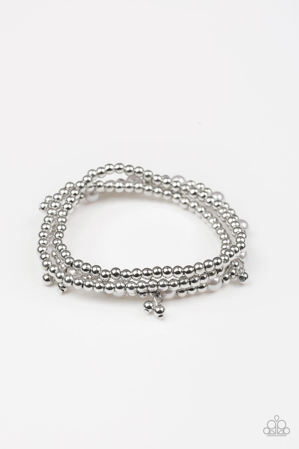 GRANDIOSE Slam - Silver Stretchy Bracelets