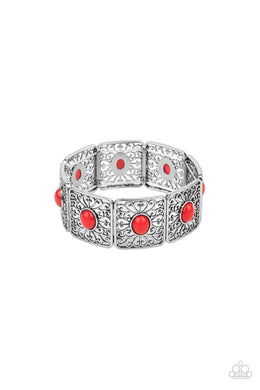 Cakewalk Dancing - Red Stretchy Bracelet