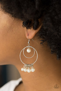 New York Attraction - White Earrings