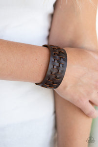 Country Life - Brown Adjustable Snap Closure Bracelet