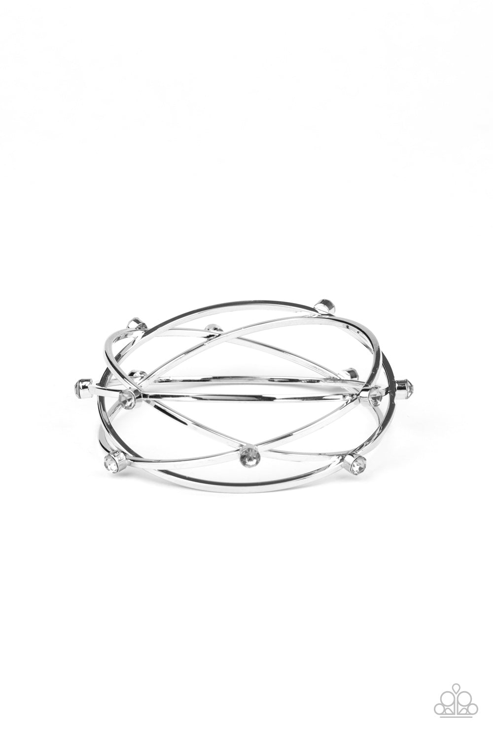 Cosmic Sparkle - Silver Bangle Bracelet