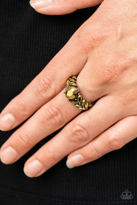 Smooth Smolder - Brass Dainty Ring