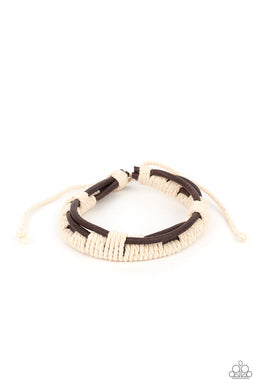 Nautical Distance - Brown Sliding Knot Bracelet