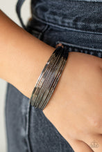 Load image into Gallery viewer, This Girl is on WIRE - Black Gunmetal Cuff Bracelet