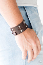 Load image into Gallery viewer, Downright Desperado - Brown Adjustable Snap Closure Bracelet