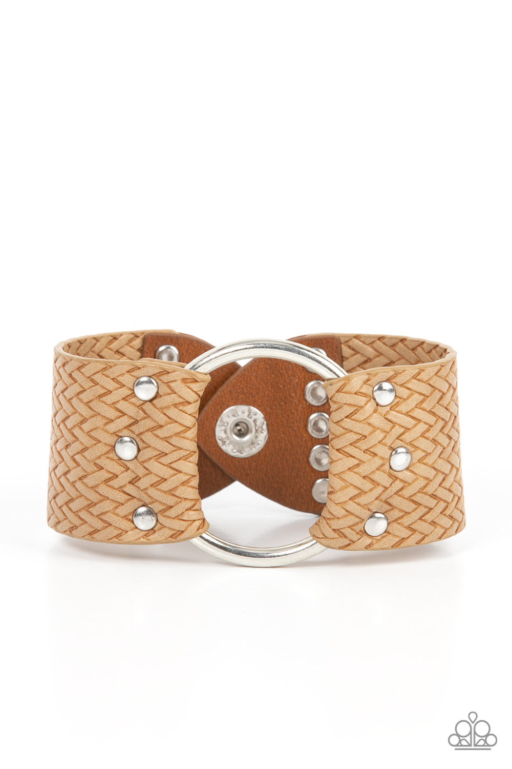 Aspiring Adventurist - Brown Adjustable Snap Closure Bracelet