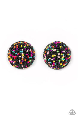 Kaleidoscope Sky - Black Post Earrings