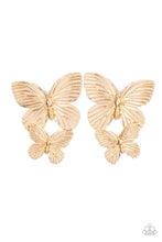 Load image into Gallery viewer, Blushing Butterflies - Gold Post Earrings