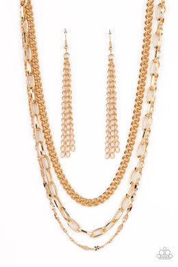 Galvanized Grit - Gold Necklace