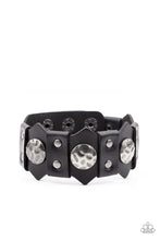 Load image into Gallery viewer, Electrified Edge - Black Adjustable Snap Closure Bracelet