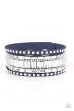 Load image into Gallery viewer, Rock Star Rocker - Blue Adjustable Snap Closure Bracelet