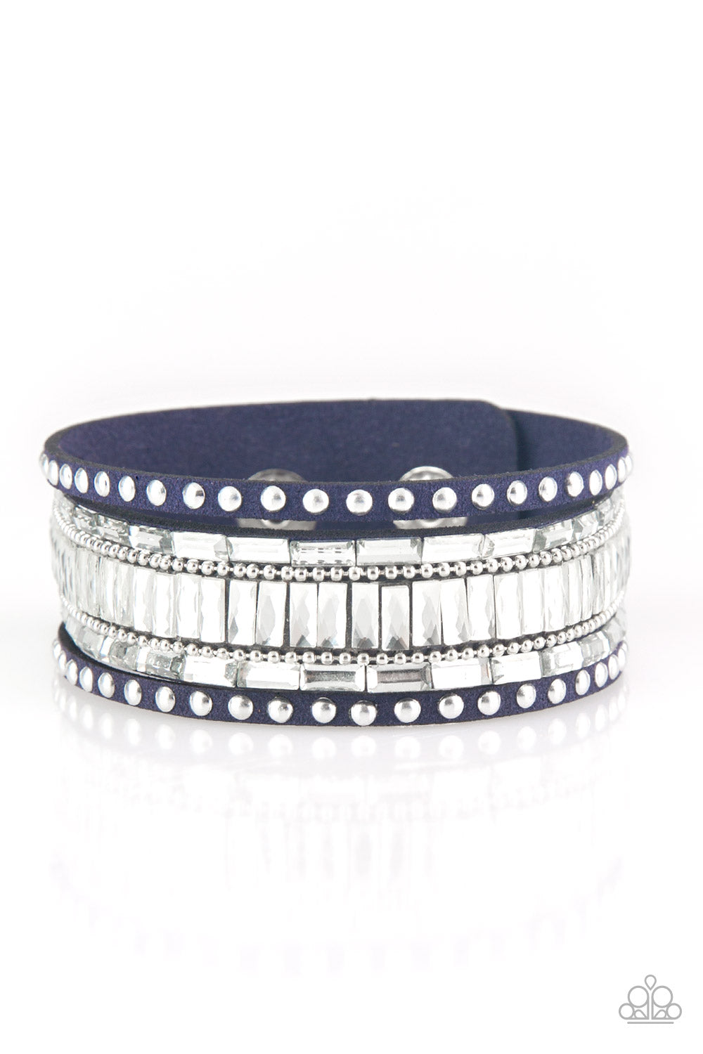 Rock Star Rocker - Blue Adjustable Snap Closure Bracelet