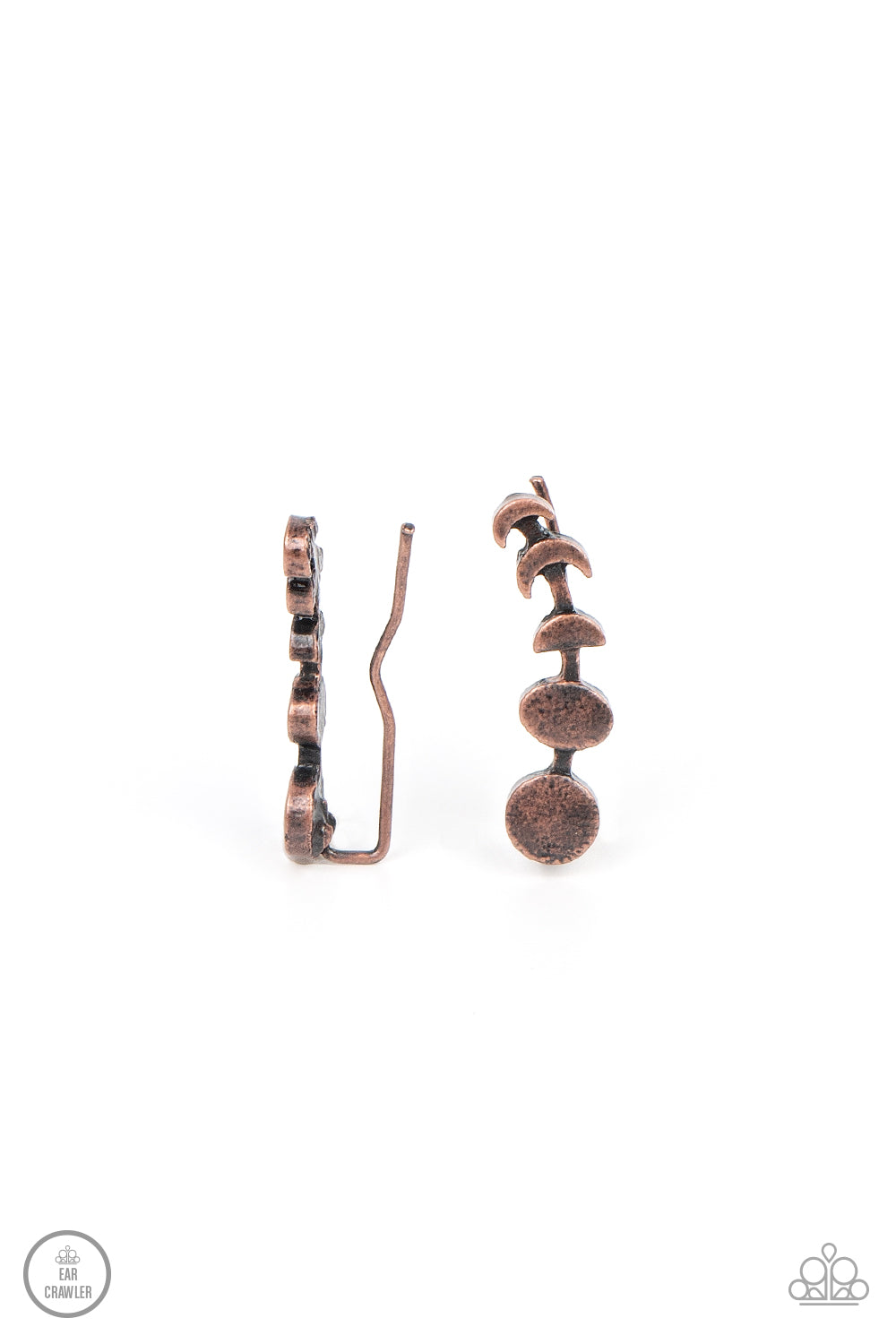 Its Just a Phase - Copper Ear Crawler Earrings