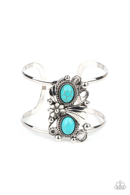 Mojave Flower Girl - Blue Cuff Bracelet