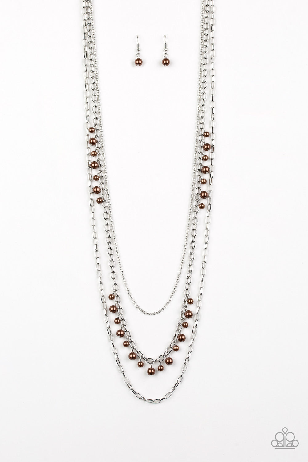 Pearl Pageant - Brown Necklace