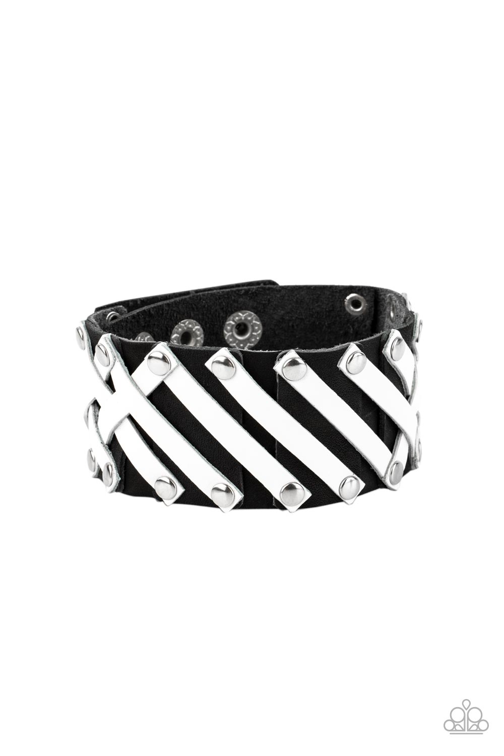 Rebel Rumble - Black Adjustable Snap Closure Bracelet