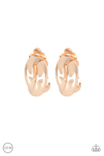 Load image into Gallery viewer, Dining Out - Gold Clip-On Earrings