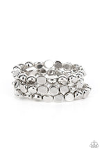 Load image into Gallery viewer, HAUTE Stone - Silver Stretchy Bracelets