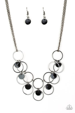 Ask and You SHELL Receive - Black Gunmetal Necklace