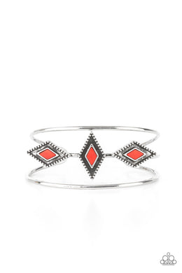 Desert Diamondback - Red Cuff Bracelet