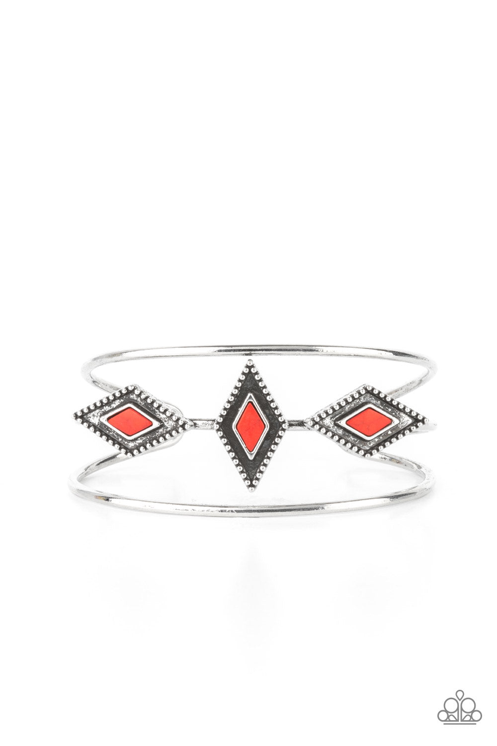 Desert Diamondback - Red Cuff Bracelet