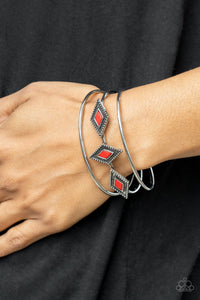 Desert Diamondback - Red Cuff Bracelet