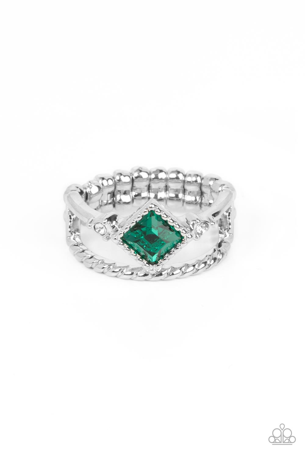 Angling for Attention - Green Dainty Ring