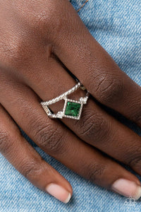 Angling for Attention - Green Dainty Ring