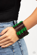 Load image into Gallery viewer, Vacay Vogue - Green Stretchy Bracelet