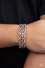 Load image into Gallery viewer, Rebel Runes - Brown Adjustable Snap Closure Bracelet