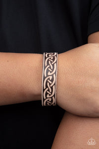 Rebel Runes - Brown Adjustable Snap Closure Bracelet